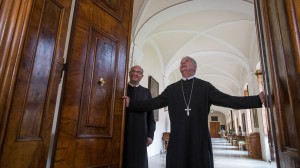 Anne Diamond tours Göttweig Abbey with Father Pius Nemes
