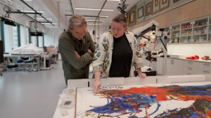 Alastair Miller in conversation with experts at the National Museum of Norway