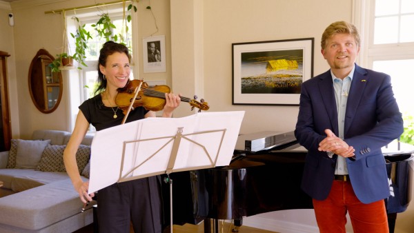 Alastair Miller in conversation with violinist Anne-Catherine Vonäsch Tvinnereim and opera singer Erlend Tvinnereim