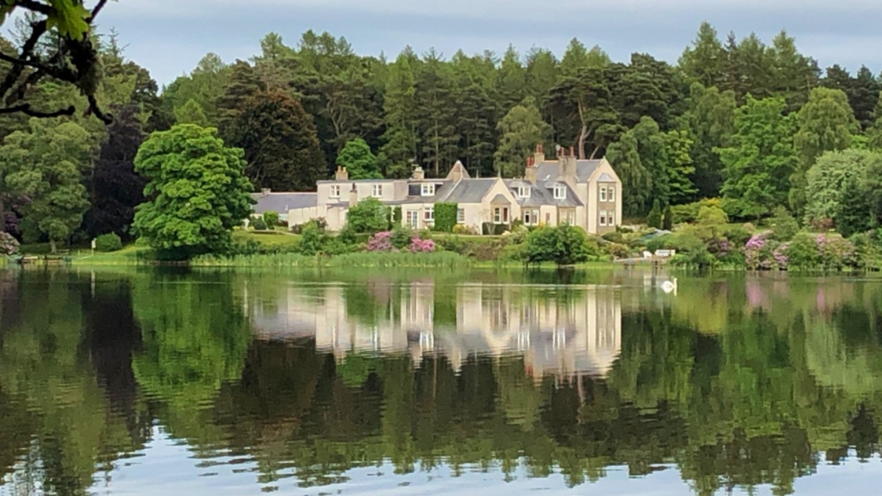 At home in Scotland with film director Flora Tennant)