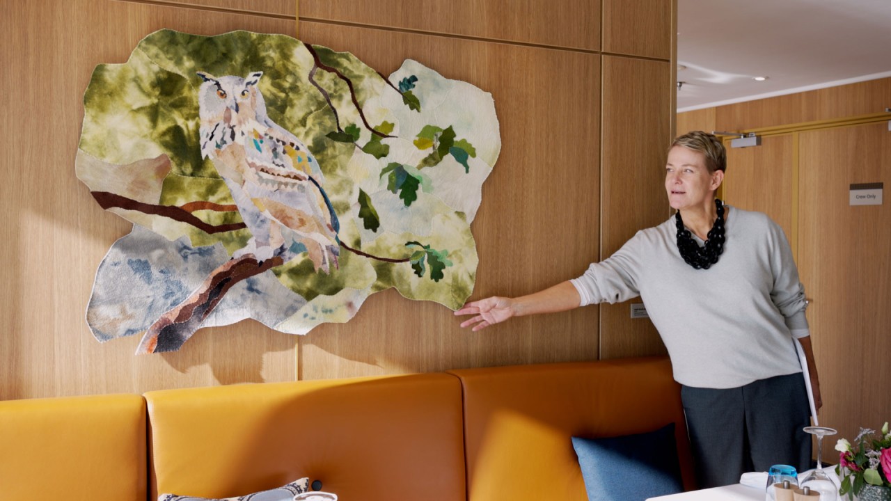 Discover the onboard art collection of the Viking Vela)